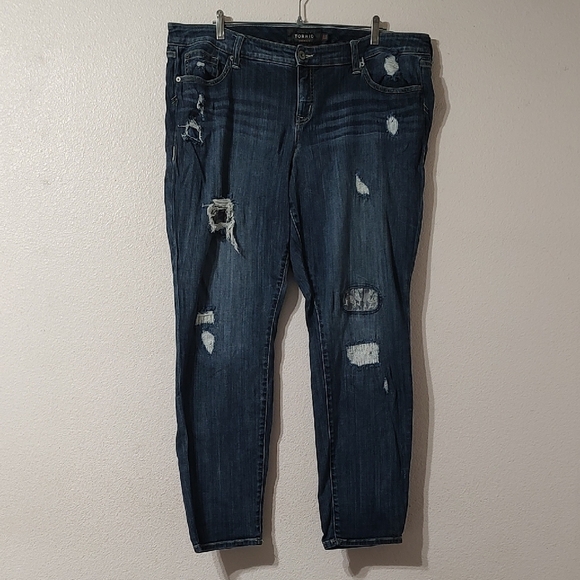 Torrid Vintage Premium Distressed Blue Jeans Size 20R - Picture 1 of 7